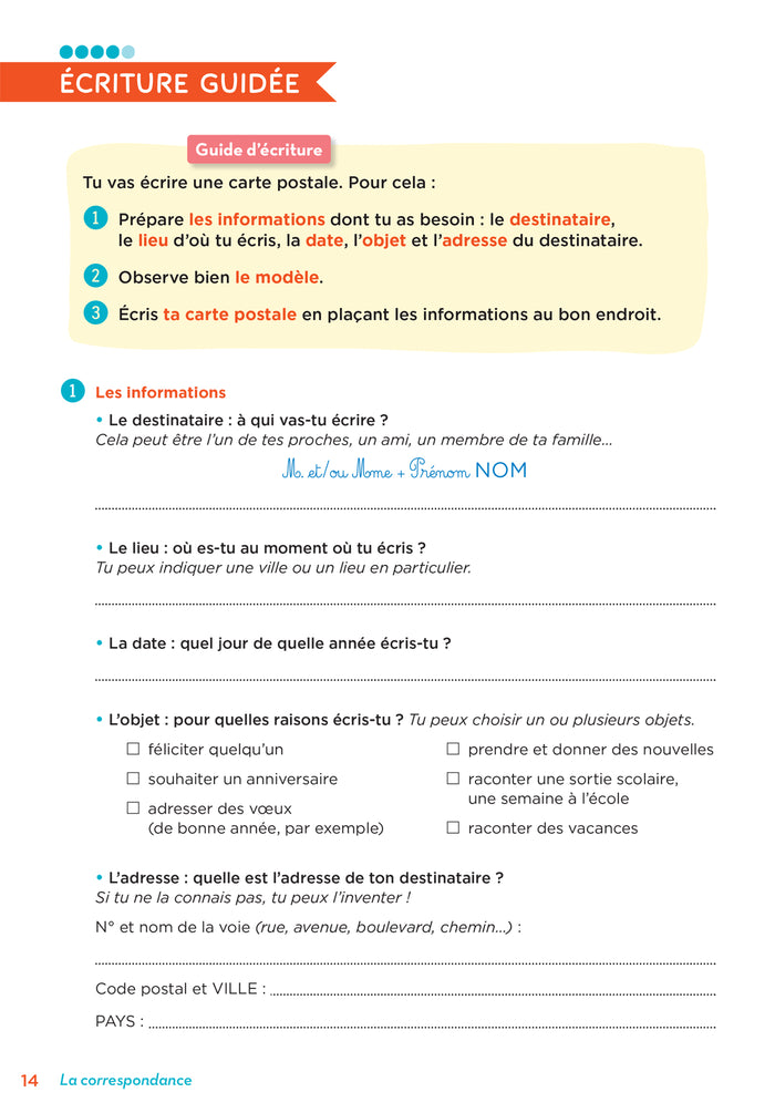 En route pour la production d'écrits CE2