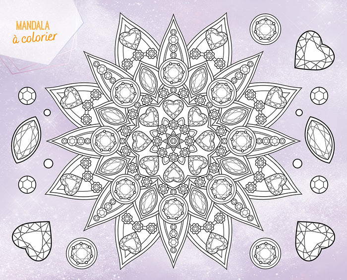 Licornes de rêve - Carnet créatif - Magie des pierres précieuses