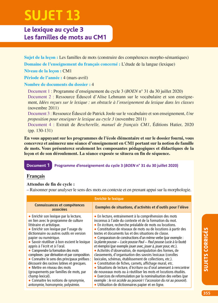 Objectif CRPE 2024 - 2025 - Français - épreuve écrite d'admissibilité