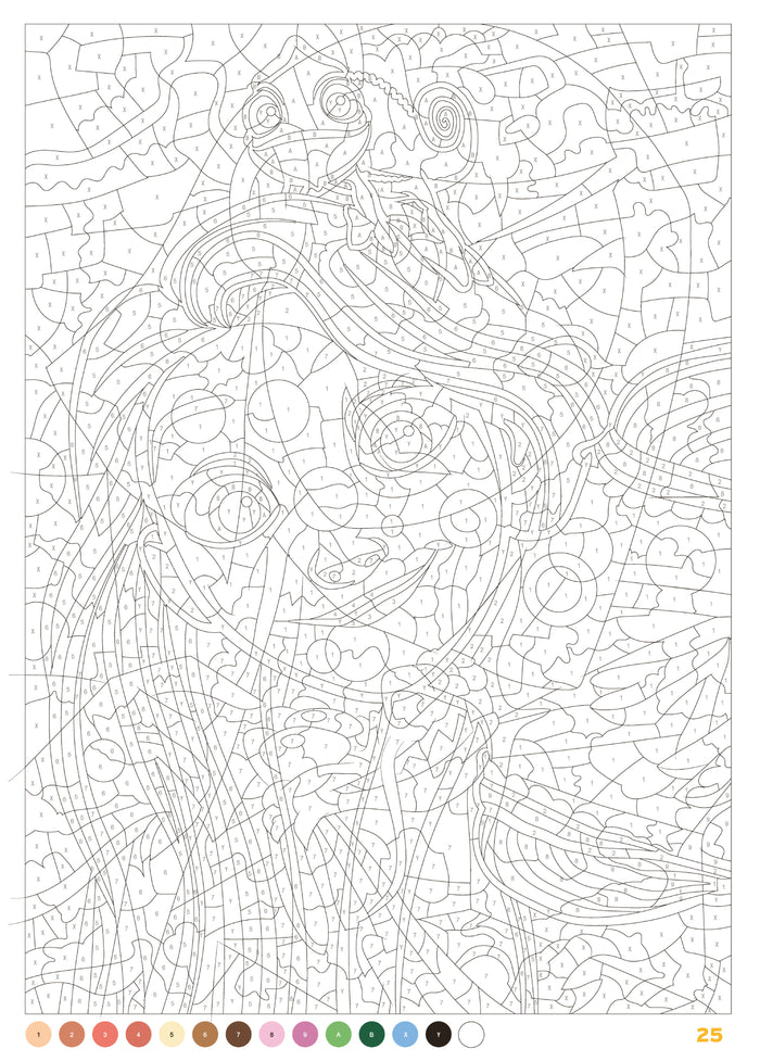 Coloriages mystères Disney - Portraits (trompe l'oeil)