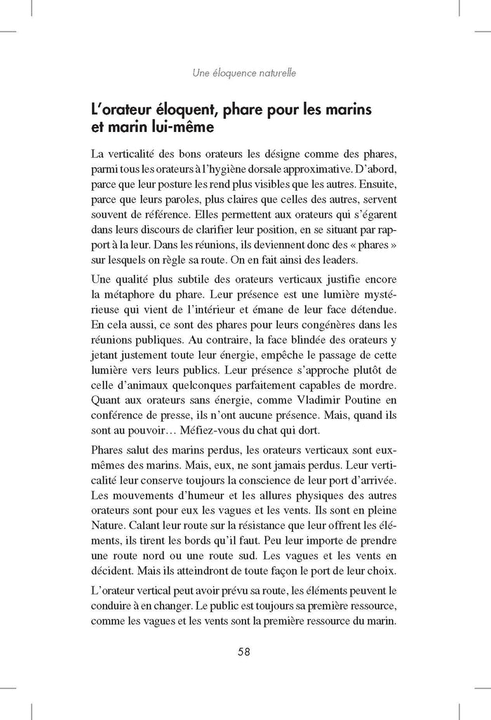 Une éloquence naturelle