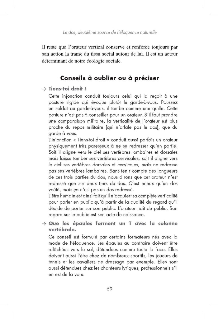 Une éloquence naturelle