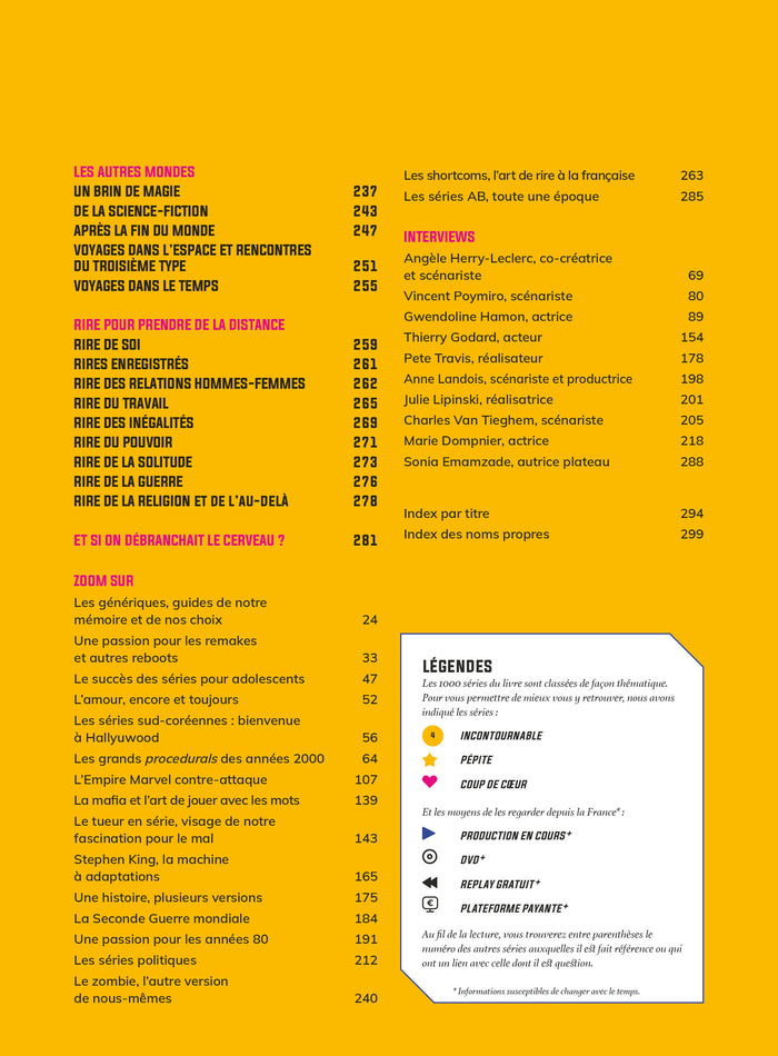 Les 1000 séries à voir sans modération