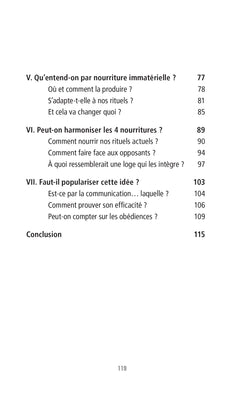 Comment gérer les 4 nourritures maçonniques ?