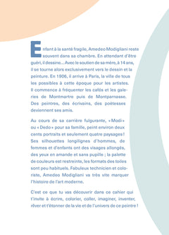 Cahier d'activités Modigliani