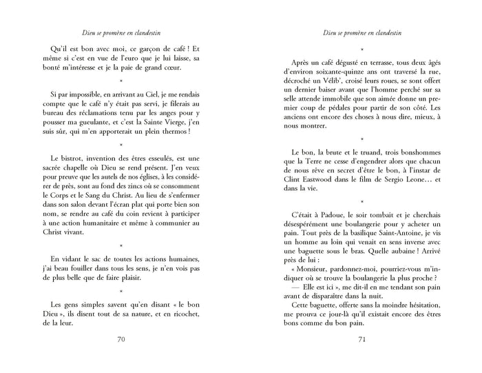 Dieu se promène en clandestin