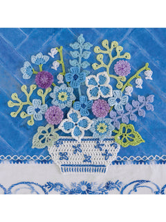 Collages floraux au crochet