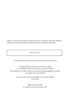 Une société à reconstruire, engageons-nous !