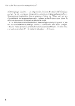 Une société à reconstruire, engageons-nous !