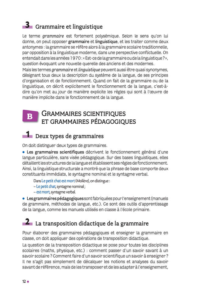 Quelle grammaire enseigner ?