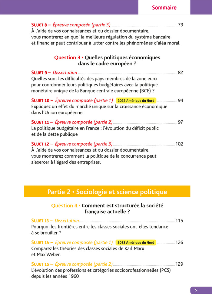 Annales Objectif Bac 2024 - Spécialité SES