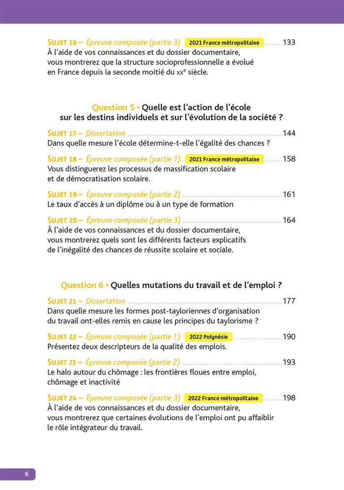 Annales Objectif Bac 2024 - Spécialité SES