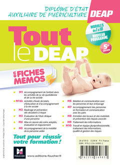 Tout le DEAP en fiches mémos - IFAP - Diplôme État Auxiliaire puériculture -  2025-2026