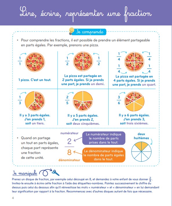 Je comprends les fractions et les nombres décimaux