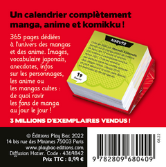 Mini calendrier - 365 jours 100 % mangas