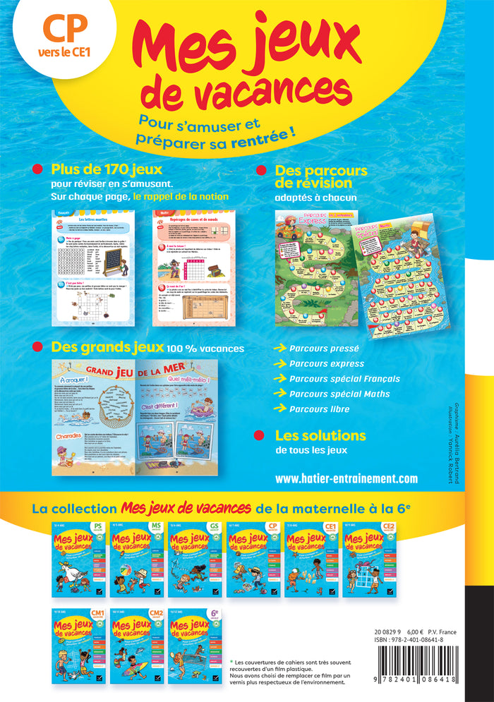Mes jeux de vacances - Cahier de vacances 2024 du CP vers le CE1