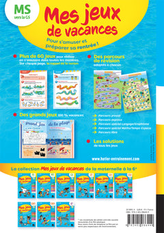 Mes jeux de vacances - Cahier de vacances 2025 de la MS vers la GS