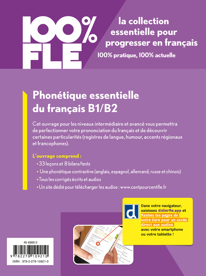 100% FLE - Phonétique essentielle du français B1/B2