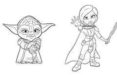 Les aventures des petits Jedi - 15 minutes par coloriage