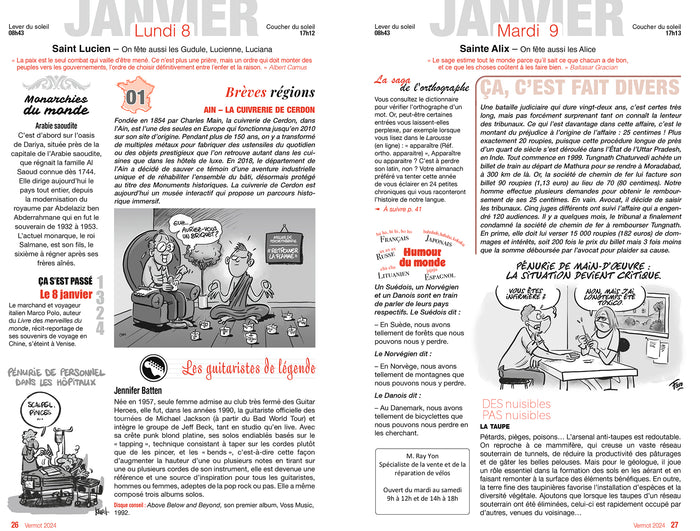 Almanach Vermot 2024