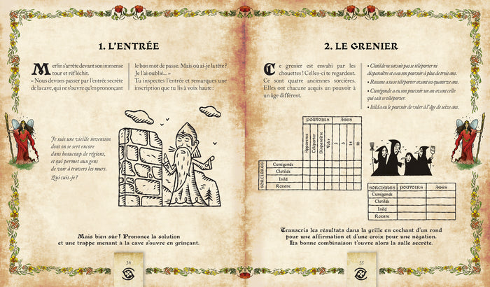 Le trésor de Merlin - livre avec cartes et loupe