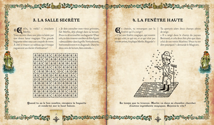 Le trésor de Merlin - livre avec cartes et loupe