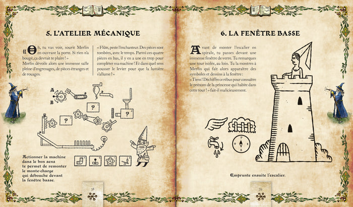 Le trésor de Merlin - livre avec cartes et loupe