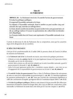 La Constitution commentée 2023-2024