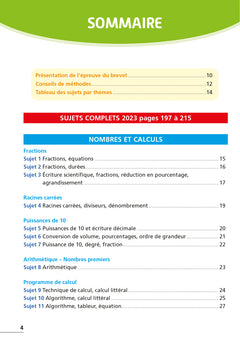 Annales Brevet 2024 - Maths