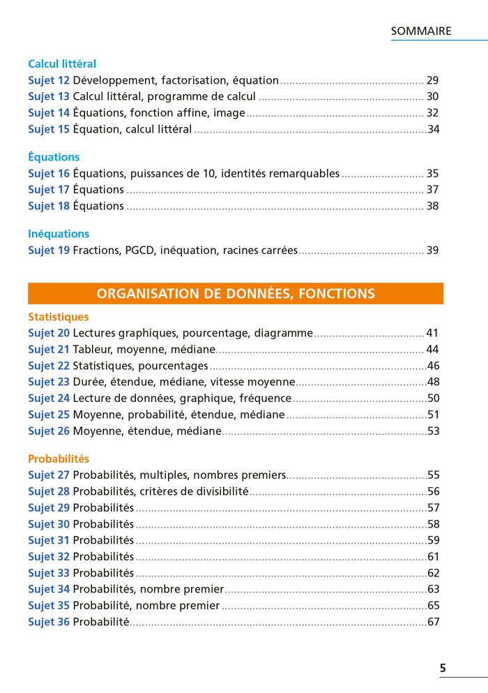 Annales Brevet 2024 - Maths