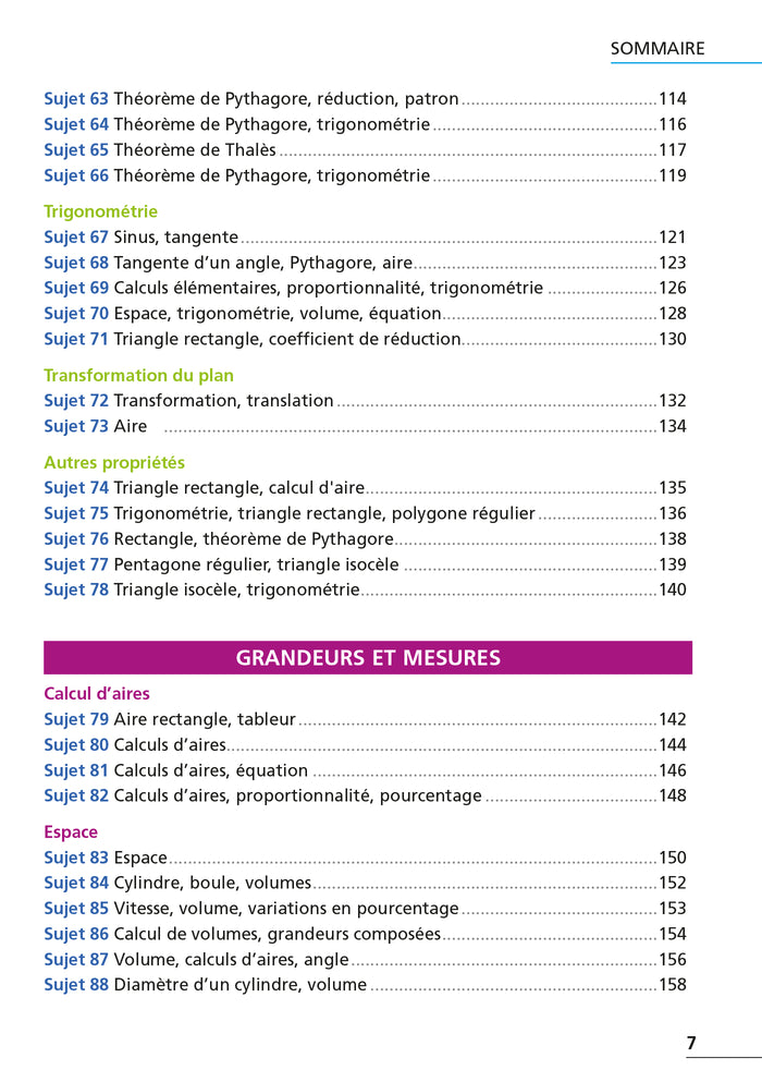 Annales Brevet 2024 - Maths