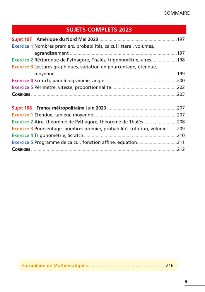 Annales Brevet 2024 - Maths