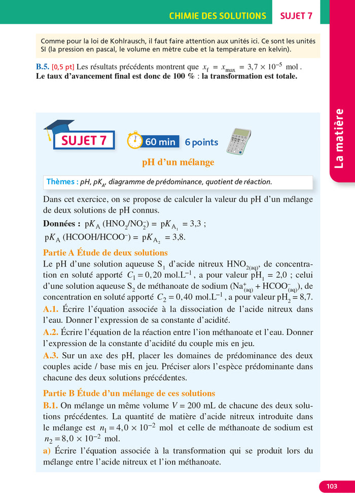 Annales Objectif BAC 2024 - Spécialité Physique-Chimie