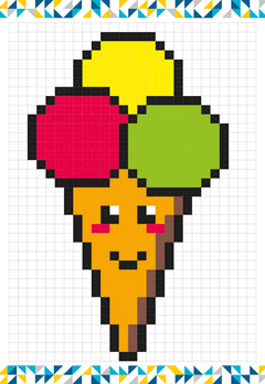 Colos pixels - avec crayons de couleur