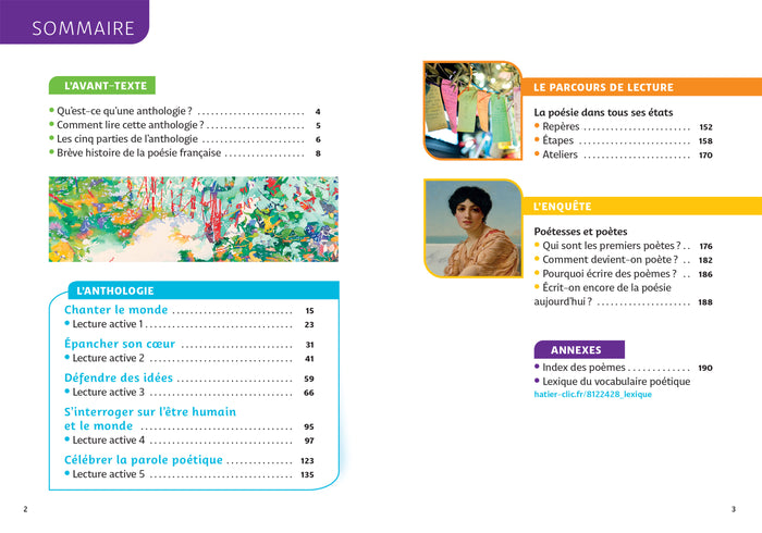 Anthologie de la poésie française : 100 poèmes du Moyen Âge à nos jours, 70 poètes et poétesses