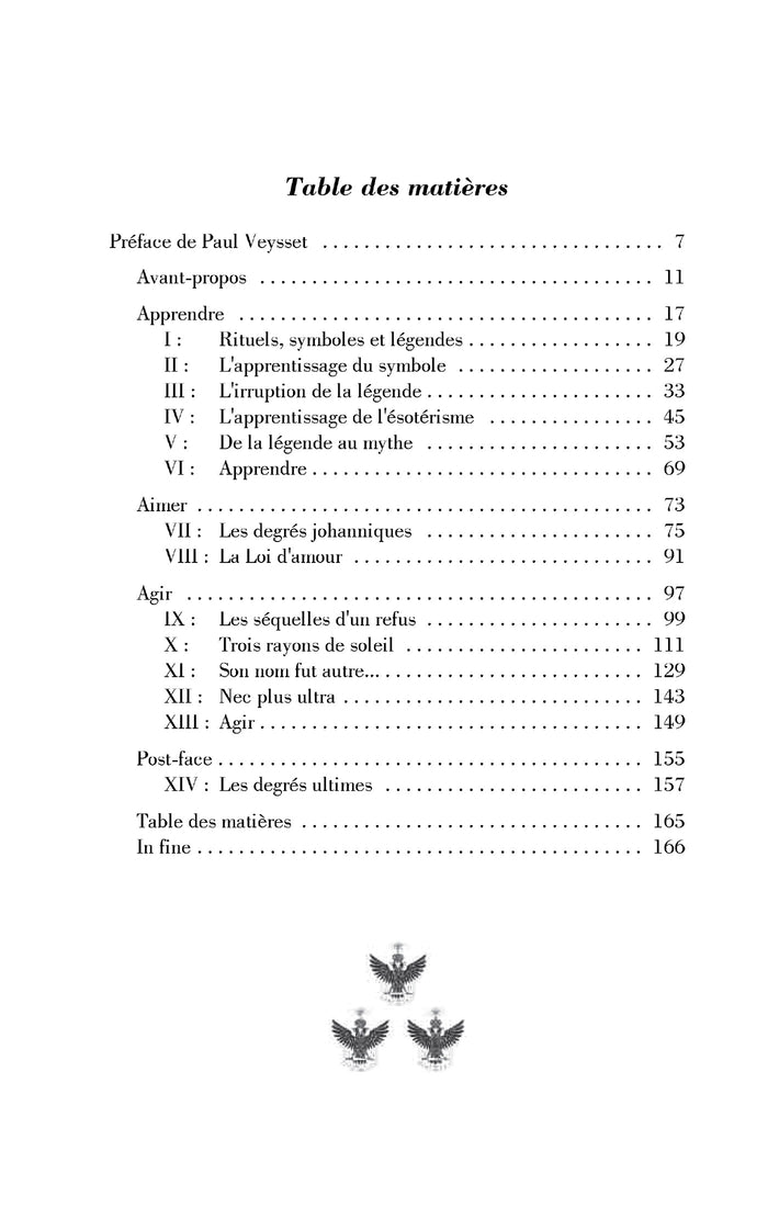 Trois pas vers l'infini - L'initiation écossaise