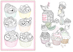 Mon coloriage romantique - Goûter gourmand