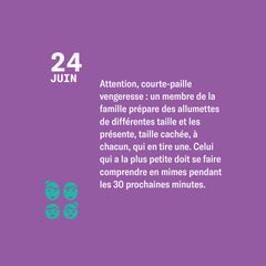 Calendrier jour après jour - Parents vs enfants