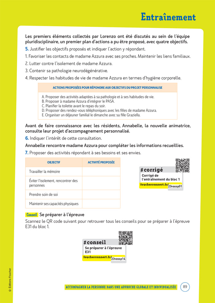 Le Volum' Bac pro - ASSP - Accompagnement, soins et services à la personne - Révision entraînement