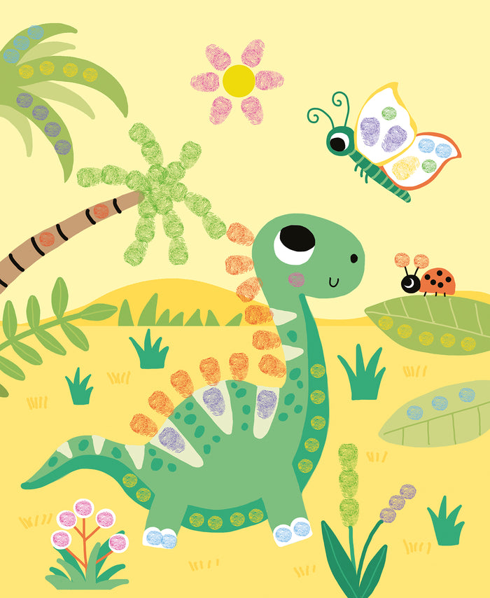 Coloriages à doigts dino et compagnie