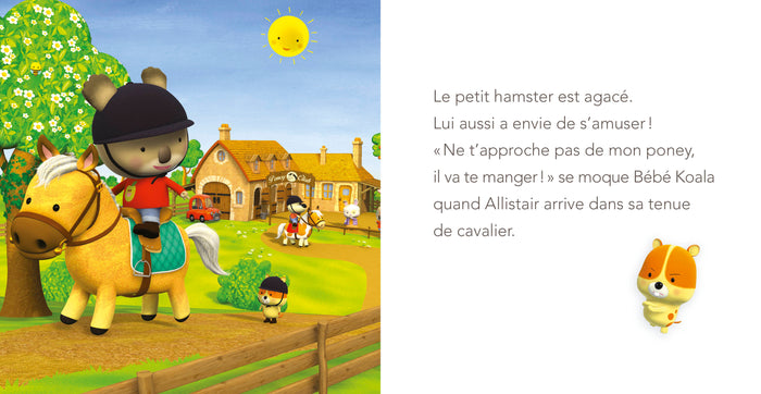 Bébé Koala fait du poney