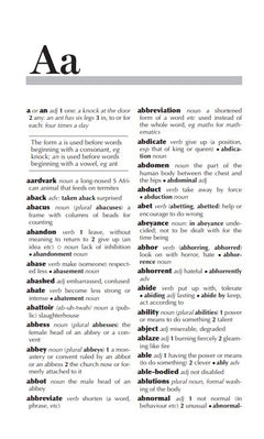 Dictionnaire anglais unilingue