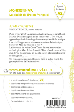 Mondes en VF - Jus de chaussettes - Niv. A2 - Livre + audios