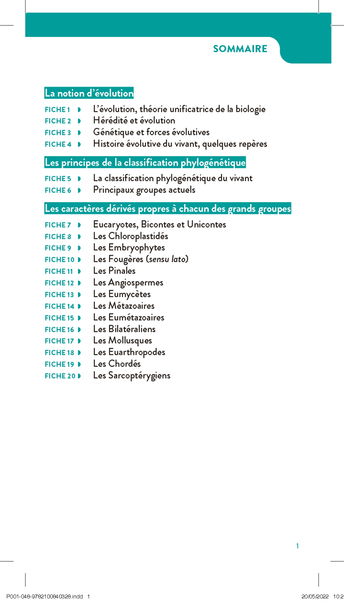 Evolution et diversité du vivant