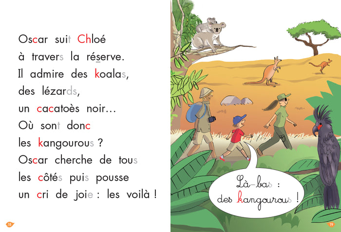 Sur la terre des kangourous, niveau 3 - J'apprends à lire Montessori