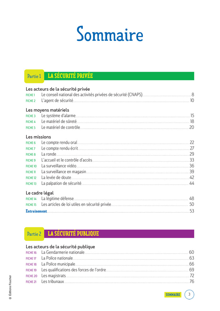 Le Volum' Bac pro - Métiers de la sécurité