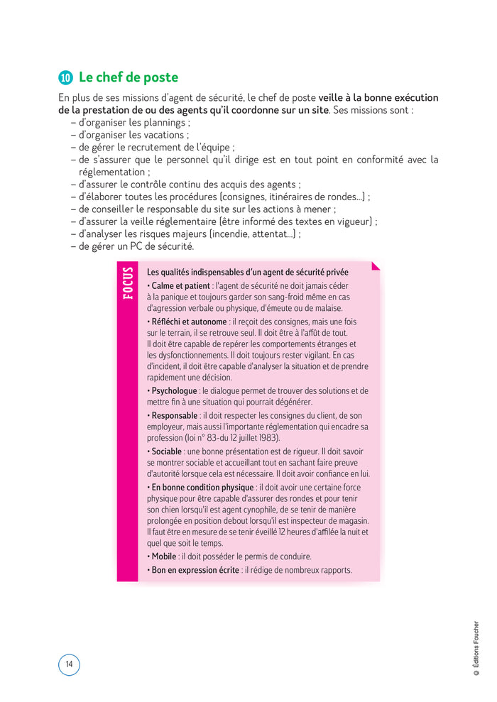 Le Volum' Bac pro - Métiers de la sécurité