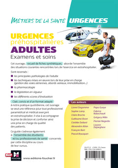 Urgences préhospitalières - Adultes - Examens et soins