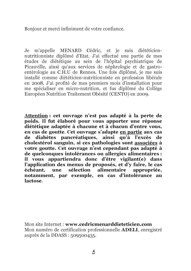 Quelle alimentation pour la goutte ?