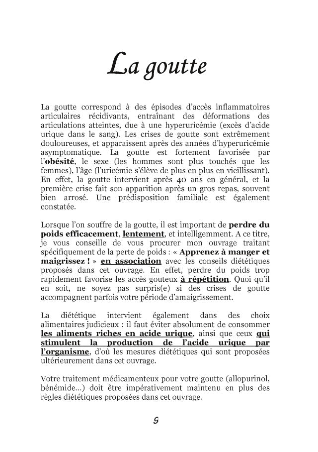 Quelle alimentation pour la goutte ?